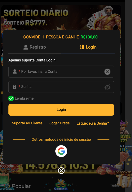 Aplicativo móvel BETUFC